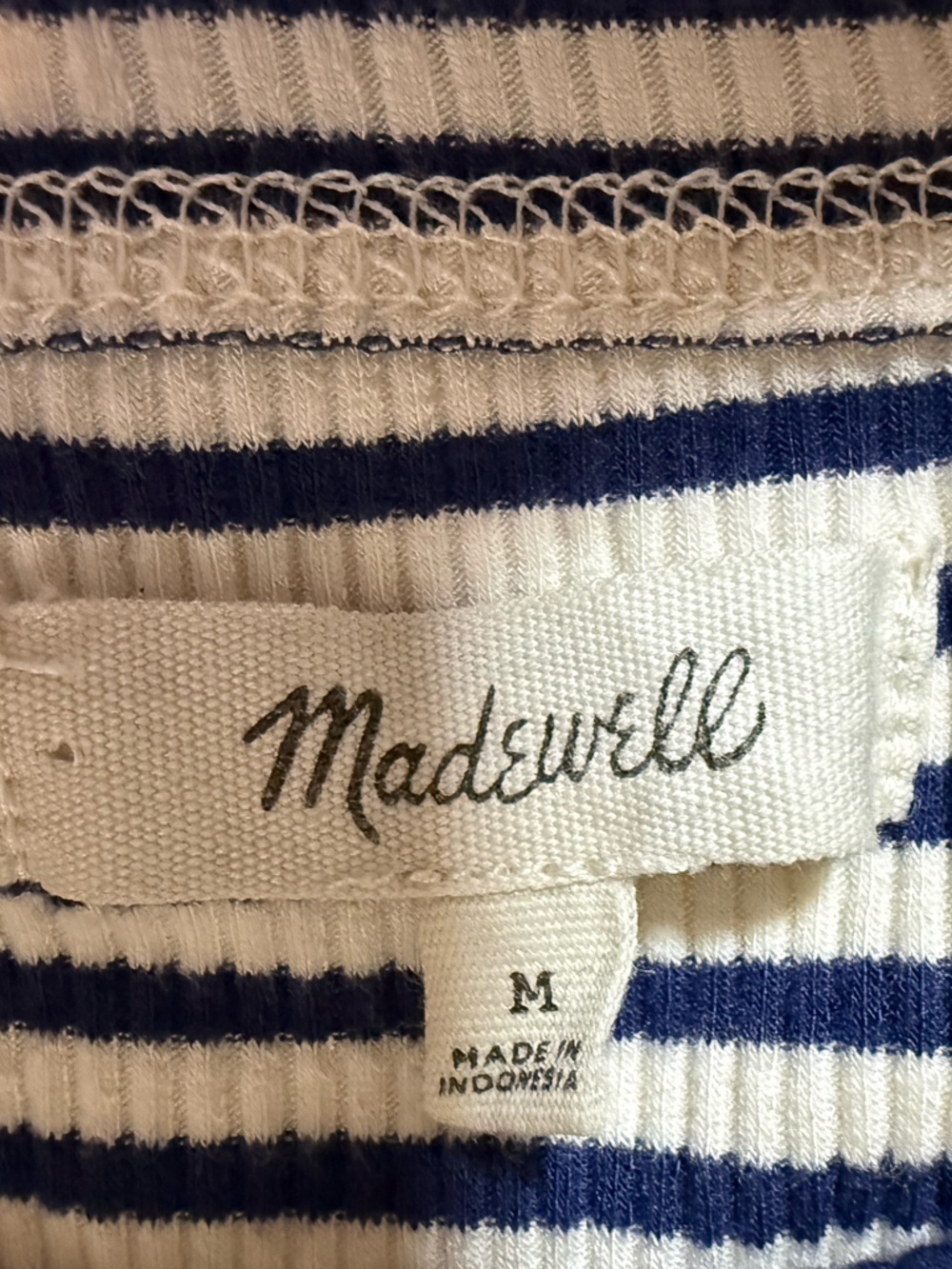 Madewell Black & White Striped Racerback Mini Dress - Picture 5 of 6